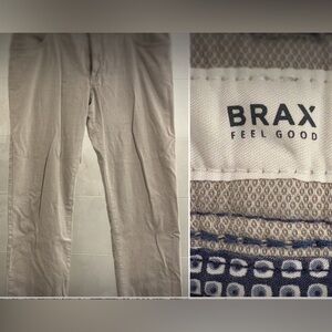 Brax Cadiz 5‑Pocket Trousers • Khaki Tan • Size 38×34 • EUC